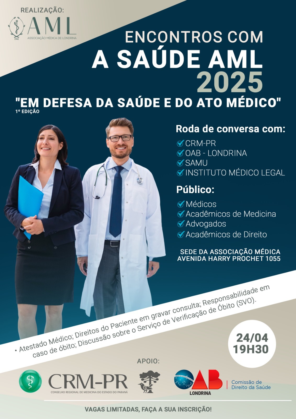 AML promove roda de conversa em defesa da saúde e do ato médico em Londrina
