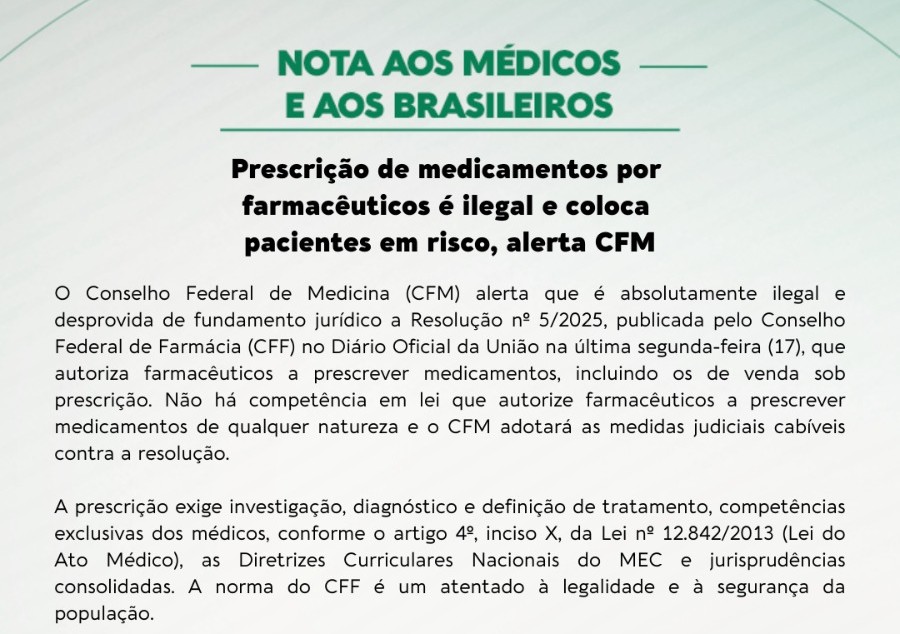 Suspensa resolução que autoriza farmacêuticos a prescreverem medicamentos