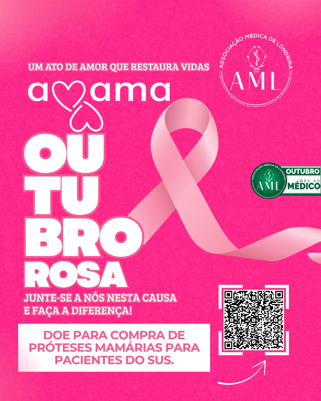 ‘Ama a Mama’ 2025: AML arrecada recursos para a compra de próteses mamárias